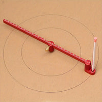 Engraved Scale Adjustable Circle Ruler Metric and Imperial Circle Drawing Ruler Aluminum Alloy Woodworking Compass Knurled Knobs for Workshop
