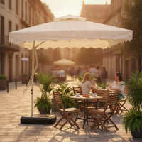 Cantilever Offset Patio Umbrella Square Cantilever Patio Umbrella Layered Vented Top for Poolside, Garden