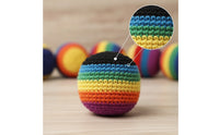 6 Pieces Crochet Hacky Sack Colorful Hacky Sack Crocheted Footbag Soft Juggling Footbag Textured for Beginners, Hand Tossing