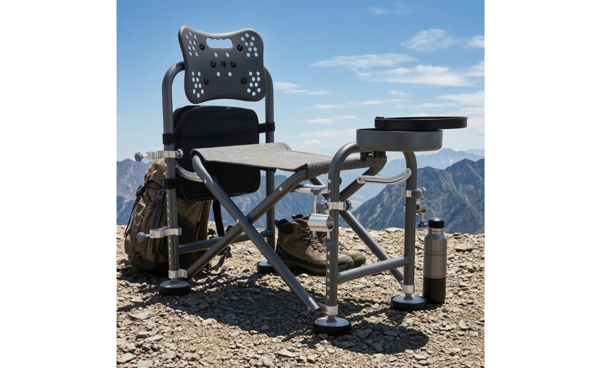 Compact Fishing Chair with Backrest Stable Fishing Chair Heavy Duty Furniture Comfortable for Anglers