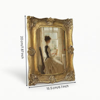 Antique Ornate Picture Frame Decorative Gold Picture Frame Elegant Floral for Living Room