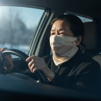 100% Mulberry Silk UV Protection Face Mask for Women, Lightweight Full Face Cover for Driving