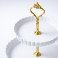 Cup Display for Parties, Afternoon Tea Stands Nordic, Light Luxury Cup Display, Minimalist Design Cup Display White Round