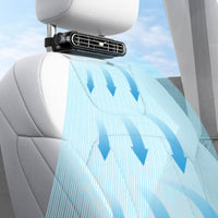 Compact Car Seat Fan with Adhesive Mount Adjustable Car Seat Fan Rectangular Quiet for Road Trippers