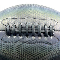 Reflective American Football Size 9, PU Leather Night Football for Low Light Games, Adults Reflective Glow Dark Training Football