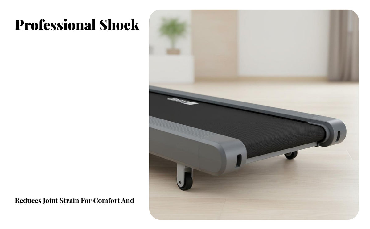 Foldable Treadmill Shock Absorption Folding Treadmill Low Noise Slope Running Machine for Runners, Apartment