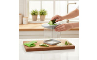 Simple Operation Multi-Function Vegetable Cutter Easy to Clean Potato Grater Box Stainless Steel Blades Kitchen Tool Detachable Design for Home Cooking