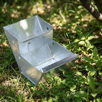 Cage Feeder Metal Feeding Trough Galvanized Livestock Farming Cage Accessories, Single Compartment Small Pet Supplies for bunnies