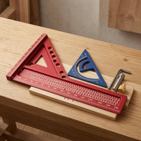 Anodized Metal Carpenter Square Engraved Markings Angle Gauge Detachable Marking Ruler Wear-Resistant for Carpenters, Woodworkers, Woodworking Shop