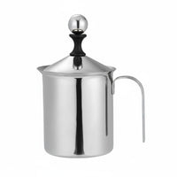 Heat Resistant Latte Art Pitcher Easy to Clean Double Wall Milk Pitcher Sturdy Handle Stainless Steel Frothing Jug Precision Spout for Home Cafe