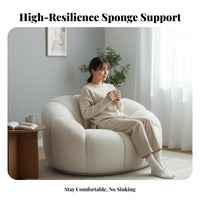 Pumpkin Three-Seater French Cream design Sofa Small Apartment perfect for Couch for Young Adults, Interior Designers, Studio, Lounge Area