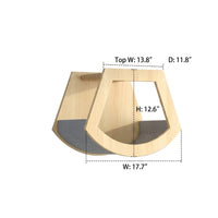 Cat Climbing Frame with Perch and Shelves, Solid Wood Wall-Mounted Scratching Board for Indoor Cats, Space Saving Lumber Wood House for Large Pets