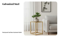 Floor-Standing Metal Plant Stand Modern Chinese Design Potted Plant Holder Multi-Tier Option Exposed-Frame Pedestal Stand Space Saving for Homeowners, Interior Decorators, Gardeners, Indoor, Living Room, Bedroom, Balcony