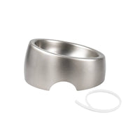 Stainless Steel Feline Bowl Anti-Slip Wide Cat Bowl Tilted Feeding Bowls for Cats, Kittens, Indoor