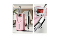 Rechargeable Nail Grinder with Handpiece Stepless Electric Nail Drill with Bits Manicure Pedicure Kit LED Display Lightweight