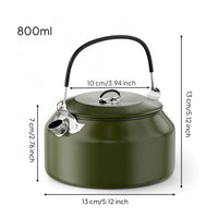 Camping Kettle Stainless Steel Kettle with Heat-Resistant Handle Boiling Water Pot Portable for Campers, Outdoor Cooking, Picnic