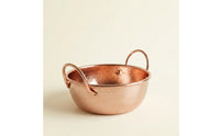 Copper Pot with Loop Handles Compact Hammered Copper Pot Traditional Cookware for Home Cooks