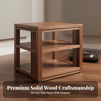 Solid Wood Audio Stand Heavy Duty Power Amplifier Shelf Mortise and Tenon Joint High-Fidelity Equipment Cabinet for High-Fidelity Enthusiasts