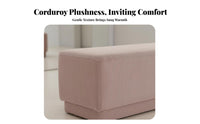 Corduroy Entryway Bench Long Rectangular Shape End-of-Bed Bench adaptable Usage Modern Design for Boutique Owners, book alcove
