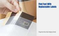 CD Storage Case, documentdesign, Waterproof, Wear-Resistant, Button Closure, PP Material, DVD Organizer