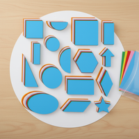 Geometric Shaped Origami Paper Set for DIY Crafts and Kindergarten Activities