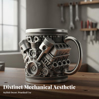 Resin Craft V8 Engine Coffee Cup Creative Design V8 Engine Coffee Mug Unique Gift for Mechanics, Engineers, Desk Decoration, Workshop, Home