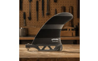 Curved Single Fin Translucent Fiberglass Fin Gray Water Sports Gear