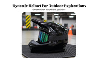 Complete-Coverage Outdoor Helmet Ventilation System Motocross Helmet Sturdy Shell for Mountain Bikers, Motorcycle Riders, Karting