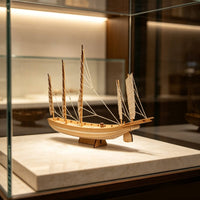 1/80 Wooden Sailing Ship Building Kit Historical Wooden Boat Building Kit Tabletop Sand Ship Model for Classroom