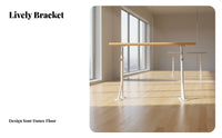 Floor Mounted Dance Barre Professional Grade Double Dance Barre Steel Core Reinforced Leg Stretching Bar for Dancers, Beginners