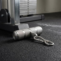 Stainless Steel Swivel Handle Rounded End Ends Swivel Handle Rotating Design Knurled Steel Grip for Strength Training