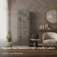 Wooden Locker with Lock Lockable Employee Storage Cabinet Large Capacity Freestanding Employee Locker for Employees, Gym Members