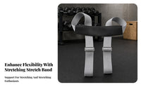Padded Stretching Strap Woven Textile Stretching Strap with Loops Metal Buckles Fitness Equipment Long