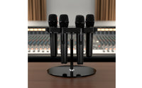 Multi-Audio Pickup Stand Holder Tripod-Compatible 8-Slot Audio Pickup Stand Mic Organizer Foam-Padded Professional
