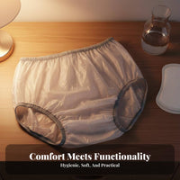 PVC Incontinence Pants Leak-Resistant Adult Water Resistant Pants Quiet Water Resistant Pull-on Briefs for Adults, Seniors, Overnight Protection