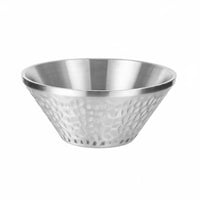 Hammered Stainless Steel Bowl Anti-Scald Stainless Steel Salad Bowl Food Grade Tableware for Camping