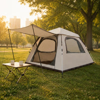 Rain Cover Automatic Camping Tent Portable 4-Sided Tent Mesh Window Outdoor Shelter Breathable