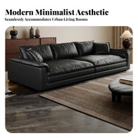 Low-Profile Sectional Couch Scratch Resistant Sofa Deep Seat Home Furniture for Apartment Dwellers, Families with Children, Living Room, Lounge Area
