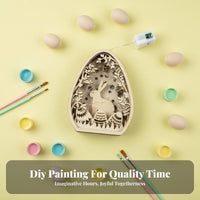 Creative Fun Paintable rabbit Light Encourages Creativity Paintable rabbit light Family Bonding Activity DIY Craft Kit Safe and for children, Crafters, Toddlers, Bedroom