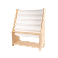 Textile Pocket Book Shelf Compact Floor-Standing Children's Book Shelf Rounded Edges Children's Bookshelf