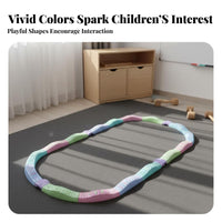 Develops Coordination Kids Balance Beam Obstacle Course Combinable Design Balancing Beams and Stepping Stones Indoor Outdoor Use Kids Balance Beam Set Endless Configurations for Preschoolers, Toddlers, Kindergarten, Daycare, Playroom