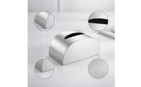 Desktop Tissue Box Semicircular Stainless Steel Tissue Box Sleek Dispenser for Coffee Table