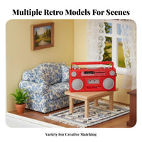 1:12 Scale Radio Realistic Detail 1:12 Scale Model Highly Detailed Miniature Radio for Hobbyists, Dioramas, Desktop Decoration