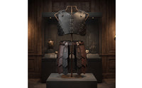 2 Pieces Costume Battle Gear Set Medieval Shoulder Cuirass Adjustable Breastplate for Cosplayers, Larpers, Historical Reenactment Fairs, Halloween