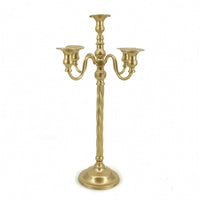 Candelabra Gold Candelabrum Candle Holder with Five Arms Metal Decor Elegant for Wedding Planners, Weddings, Banquets