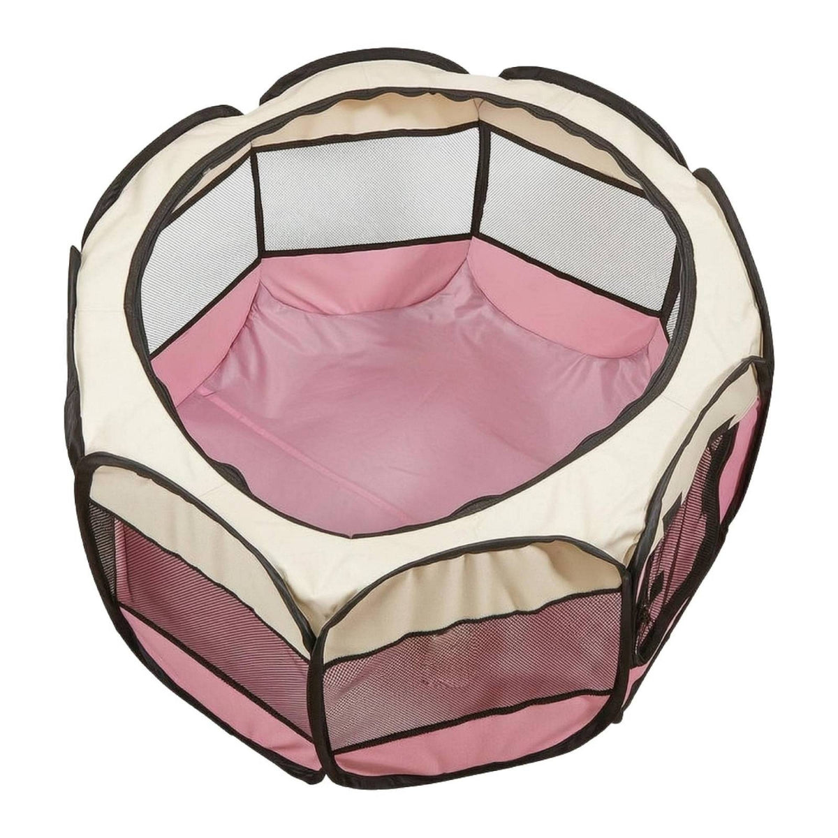 Soft-Sided Pet Tent Zippered Mesh Pet Crate Easy to Clean