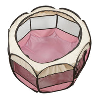 Soft-Sided Pet Tent Zippered Mesh Pet Crate Easy to Clean