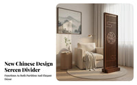 New Chinese and design complimentarystanding Panel Screen Modern and Simple Multi-Panel Standing separater Builtintegrated display Shelves Room separater for Homeowners, Interior Decorators, Office Workers, Entryway, Bedroom, Studio Apartment