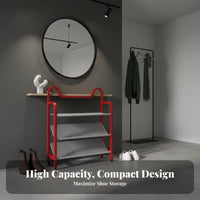 Multi-Tier Shoe Rack Space-Saving Narrow Shoe Shelf Easy Assembly for Apartment Dwellers, Homeowners, Entryway, Hallway, Dorm Room