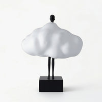Cloud Figurine Modern Humanoid Statue Abstract for Entryway Table, Minimalists